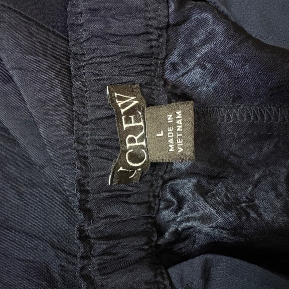 J. Crew Stratus Pant in Textured Satin - Navy, L - Picture 7 of 8